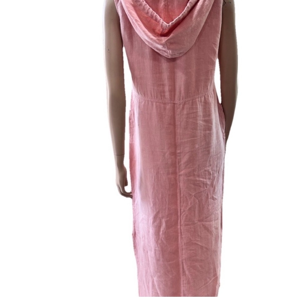 dressing clio Peach Hooded Linen Sleeveless Maxi Dress Swim Coverup Dress - Picture 7 of 16